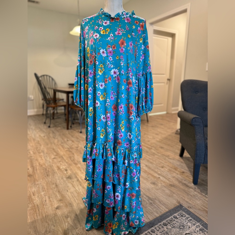 2x Adele Ruffle Maxi Dress Zadie Bs worn once Mother’s Day LN